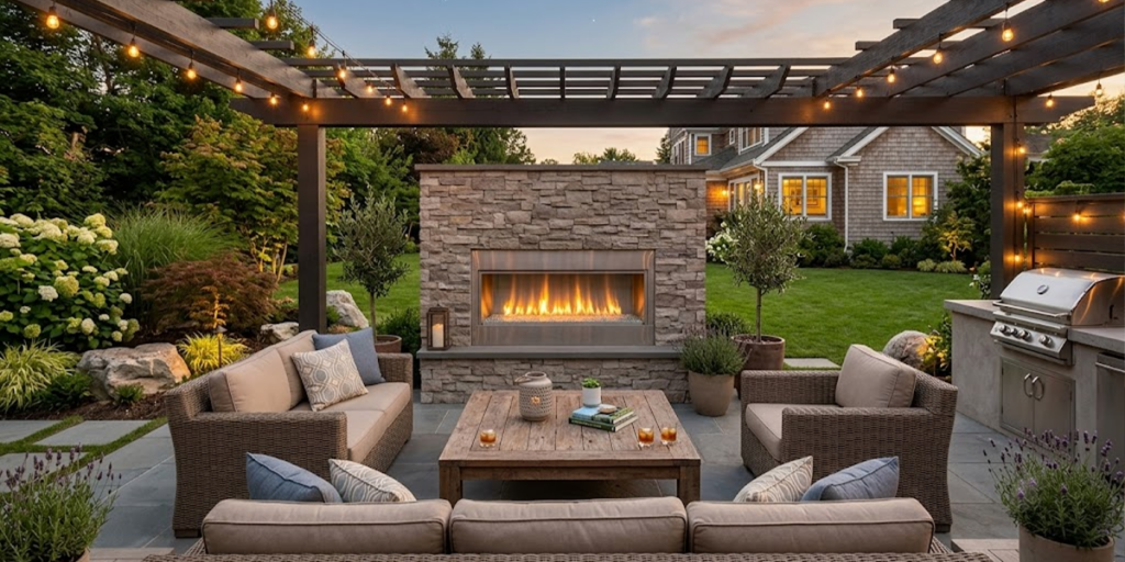 Create the Perfect Outdoor Living Space with an Outdoor Gas Fireplace
